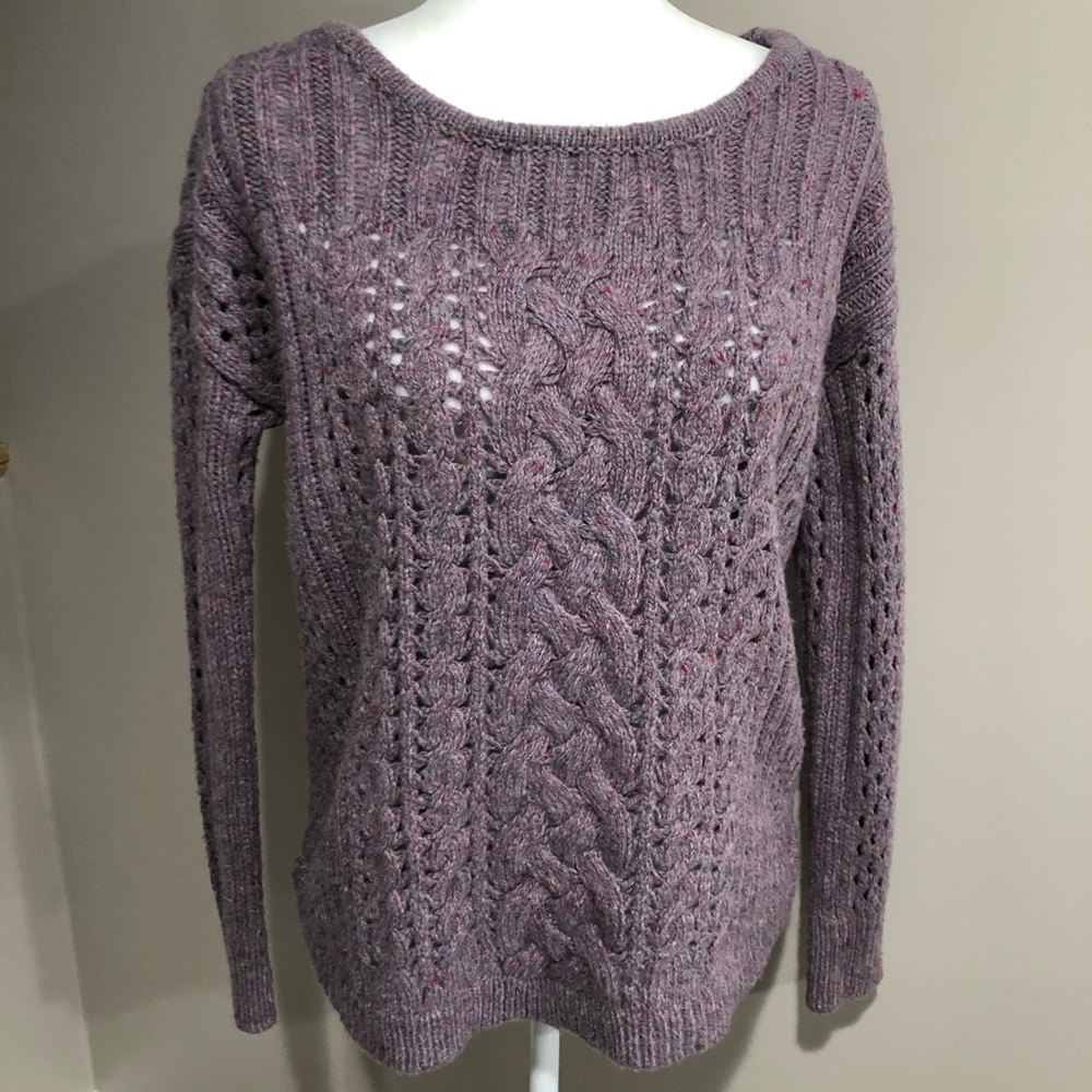 American Eagle Wool Blend Cable Knit Sweater